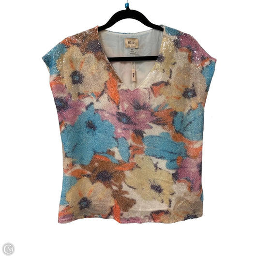 Top Short Sleeve By Elie Tahari In Multi-colored, Size: M
