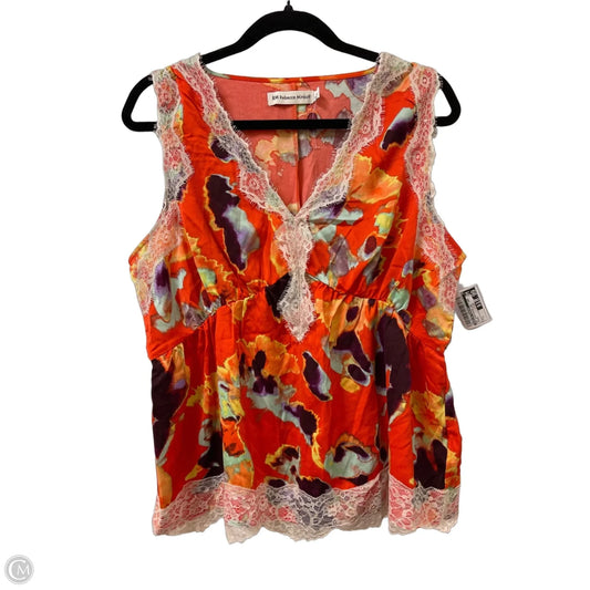 Top Sleeveless Designer By Rebecca Minkoff In Orange, Size: L