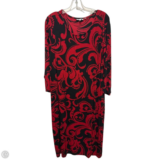 Dress Casual Maxi By Chicos In Red, Size: 2x