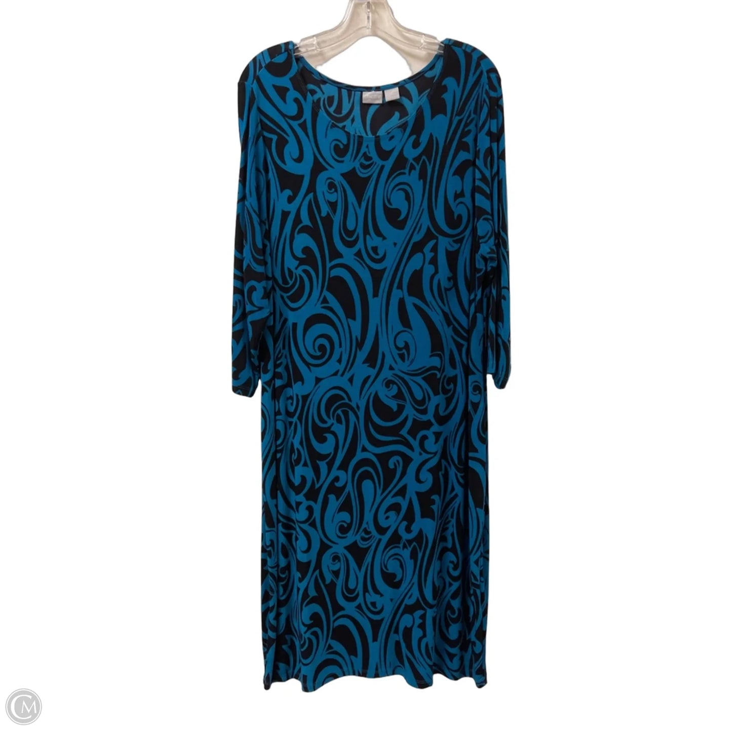 Dress Casual Maxi By Chicos In Blue, Size: 2x