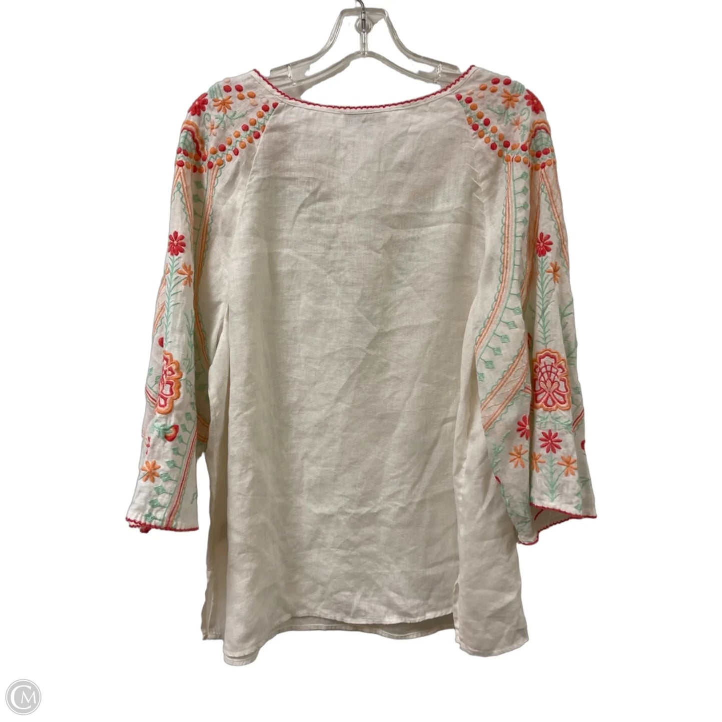 Top Long Sleeve By Charter Club In White, Size: Xl