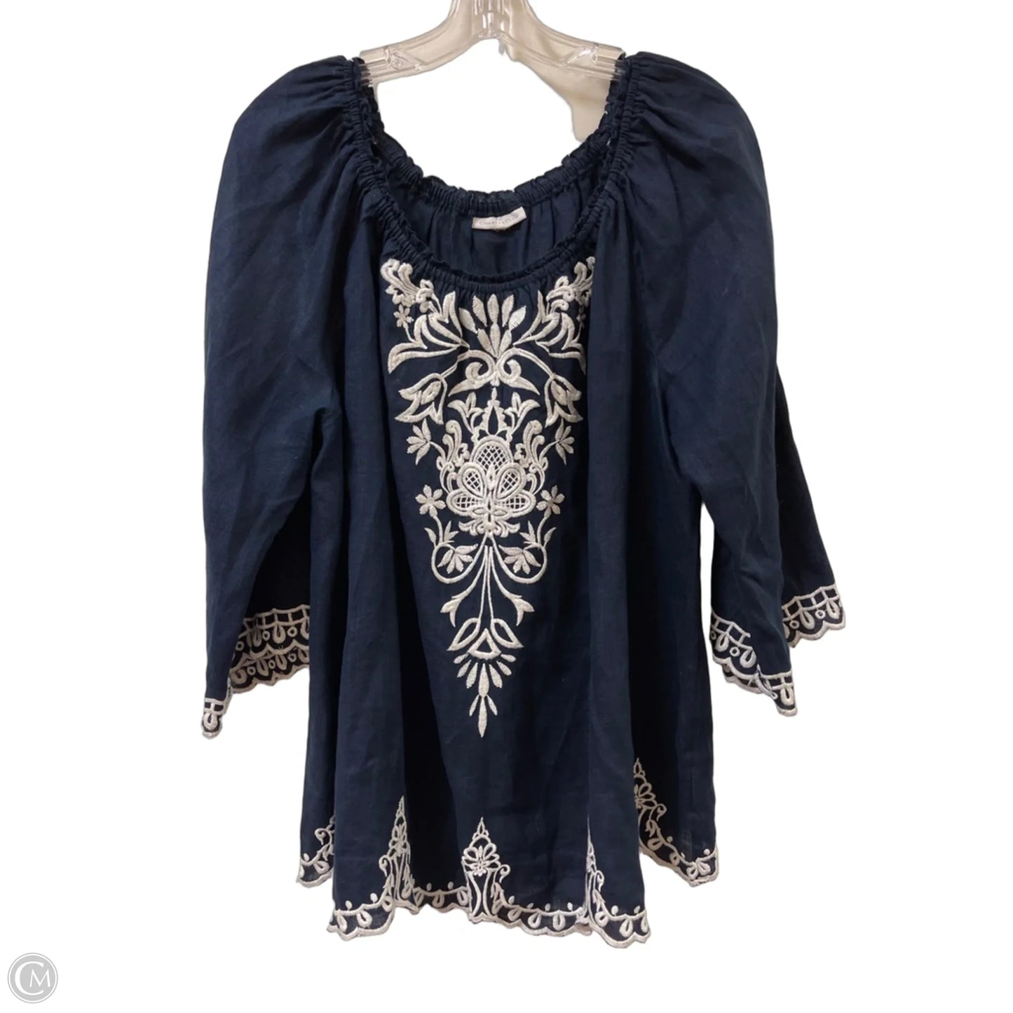 Top Long Sleeve By Charter Club In Navy, Size: Xl