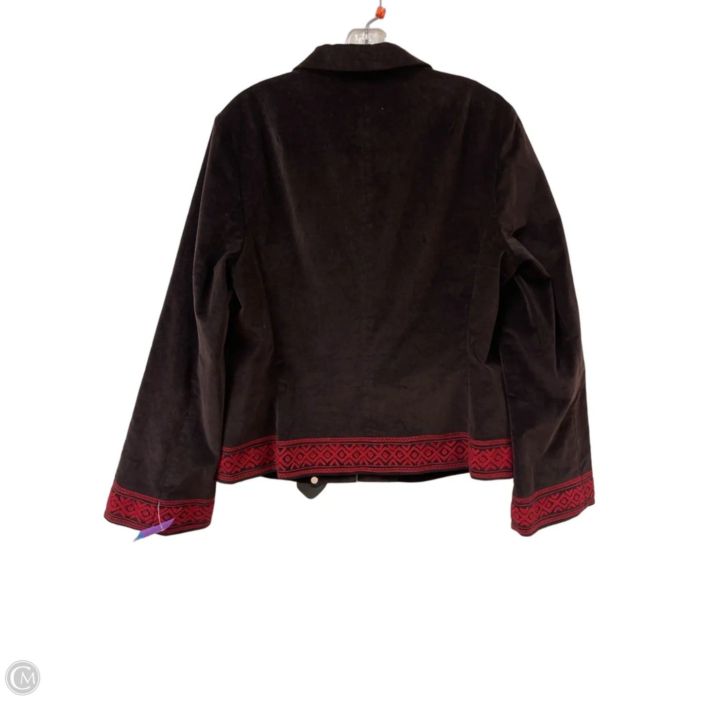 Blazer Designer By Tory Burch In Brown, Size: L
