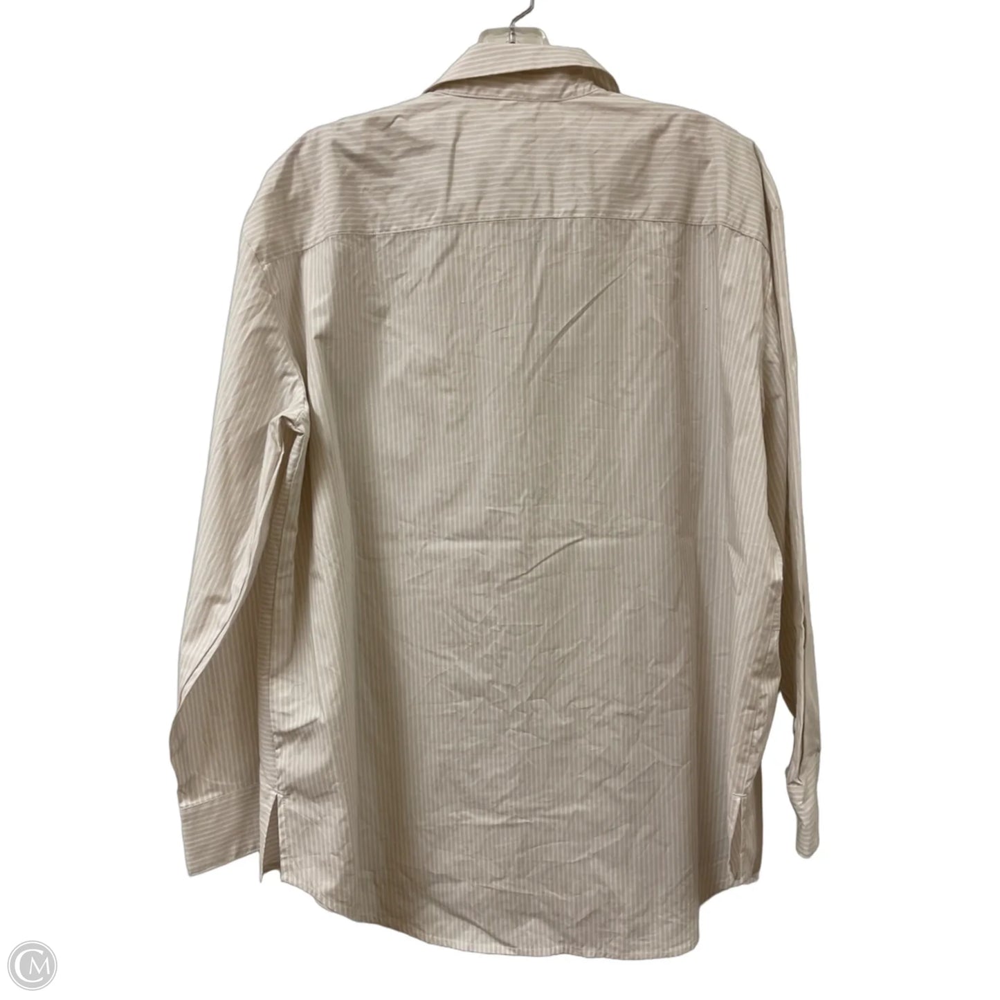 Blouse Long Sleeve By Time And Tru In Tan, Size: L