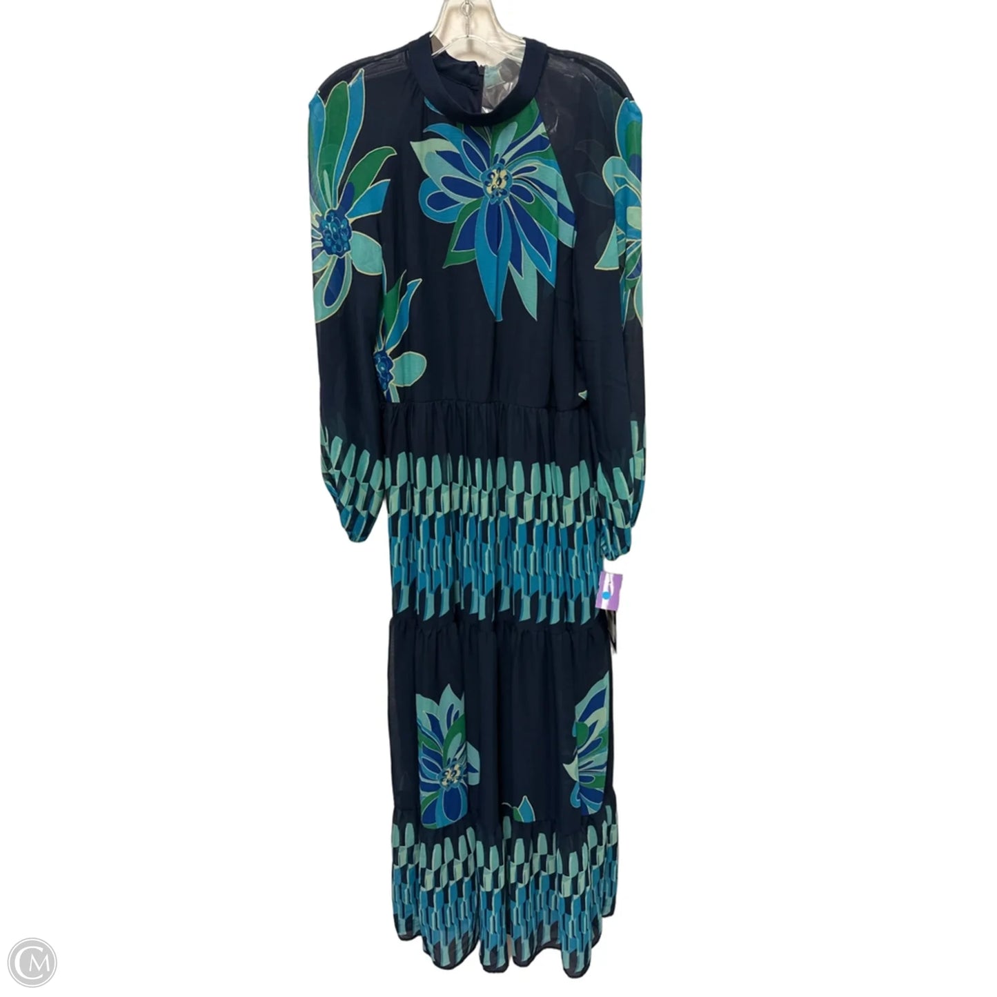 Dress Casual Maxi By Cmc In Navy, Size: L