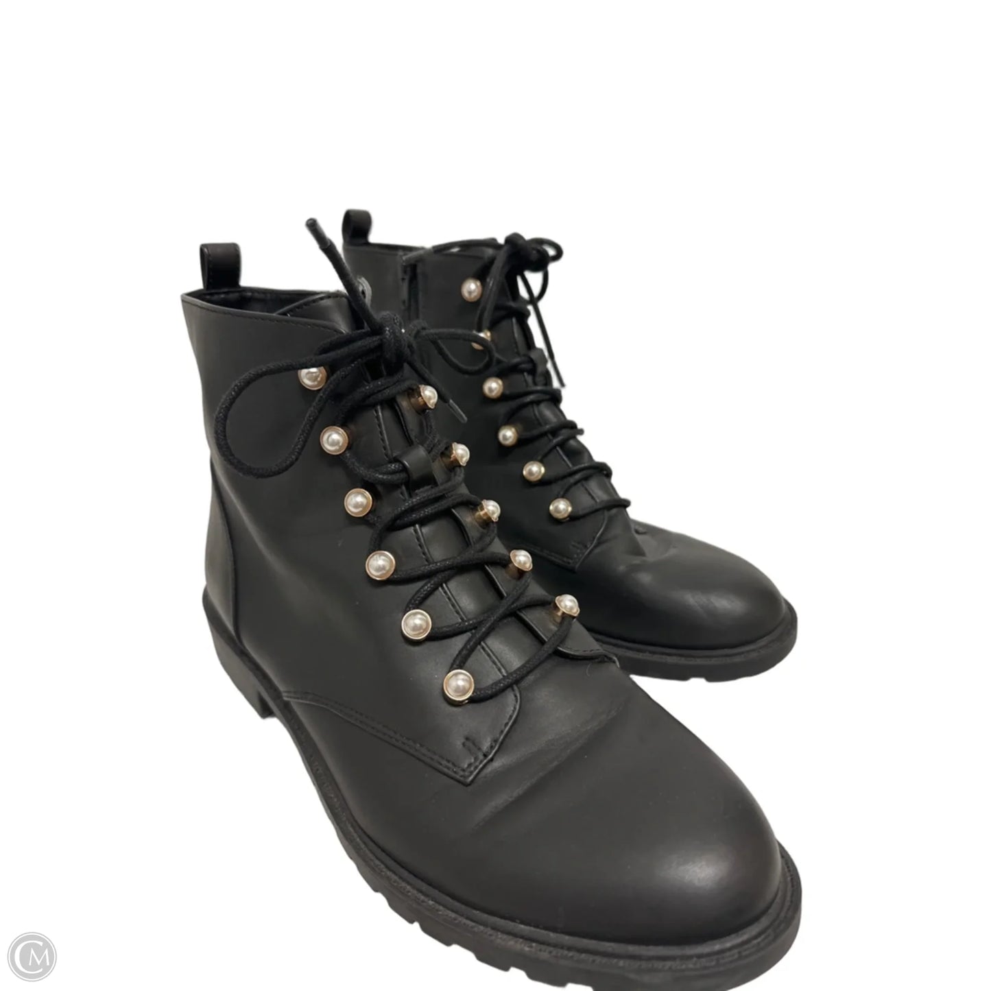 Boots Combat By Charter Club In Black, Size: 8.5