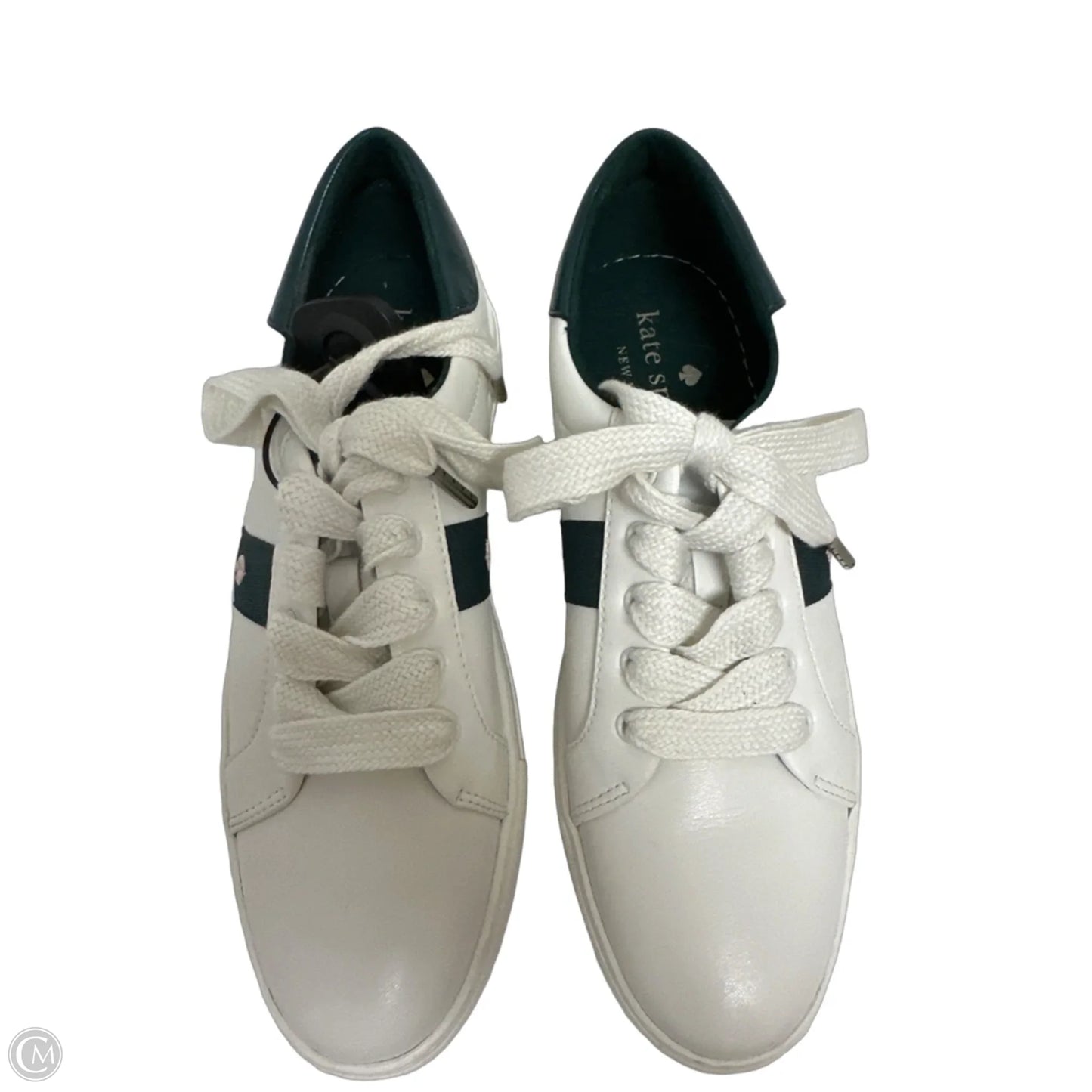 Shoes Designer By Kate Spade In Green & White, Size: 8.5