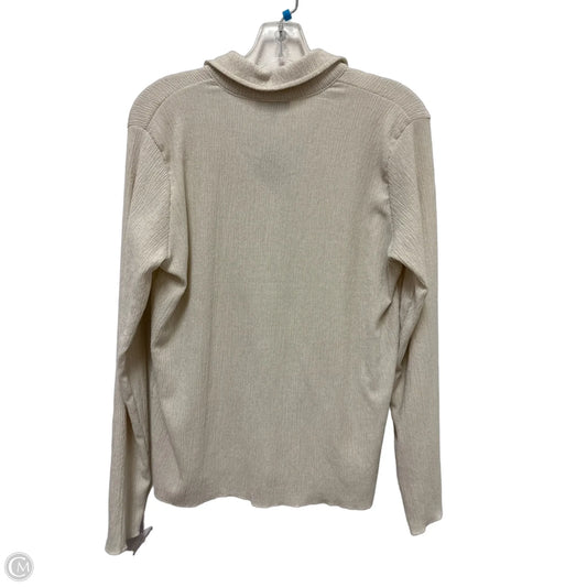 Blouse Long Sleeve By Clothes Mentor In Cream, Size: M