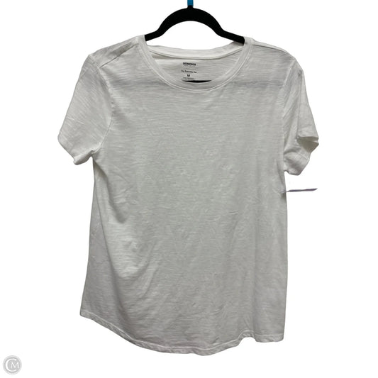 Top Short Sleeve By Sonoma In White, Size: M