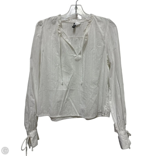 Top Long Sleeve By Divided In White, Size: S