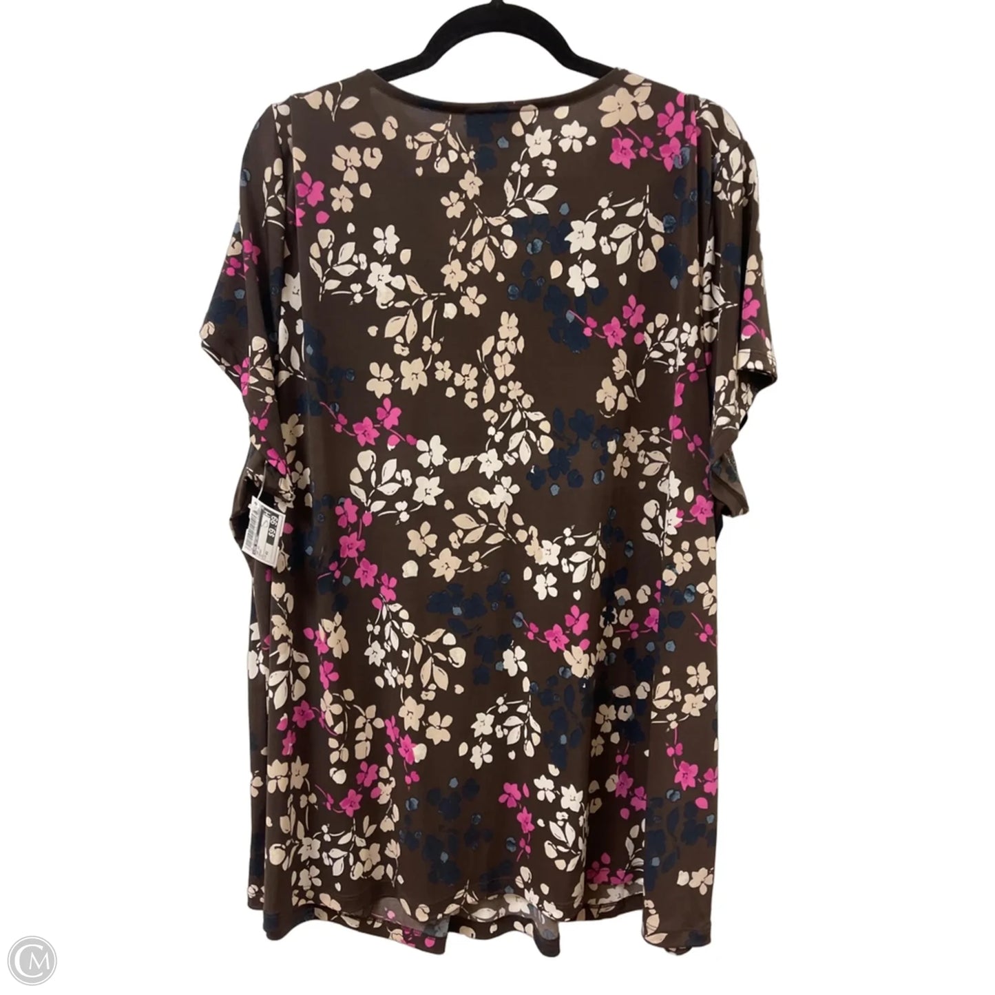 Top Short Sleeve By Lane Bryant In Brown, Size: 4x