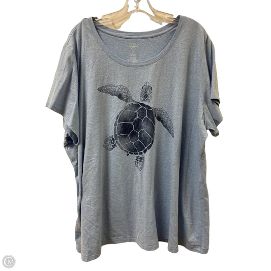 Top Short Sleeve By St Johns Bay In Blue, Size: 3x