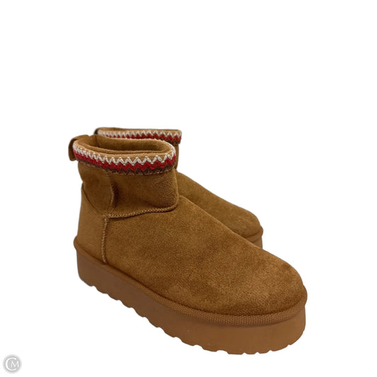 Boots Ankle Flats By Forever In Brown, Size: 9