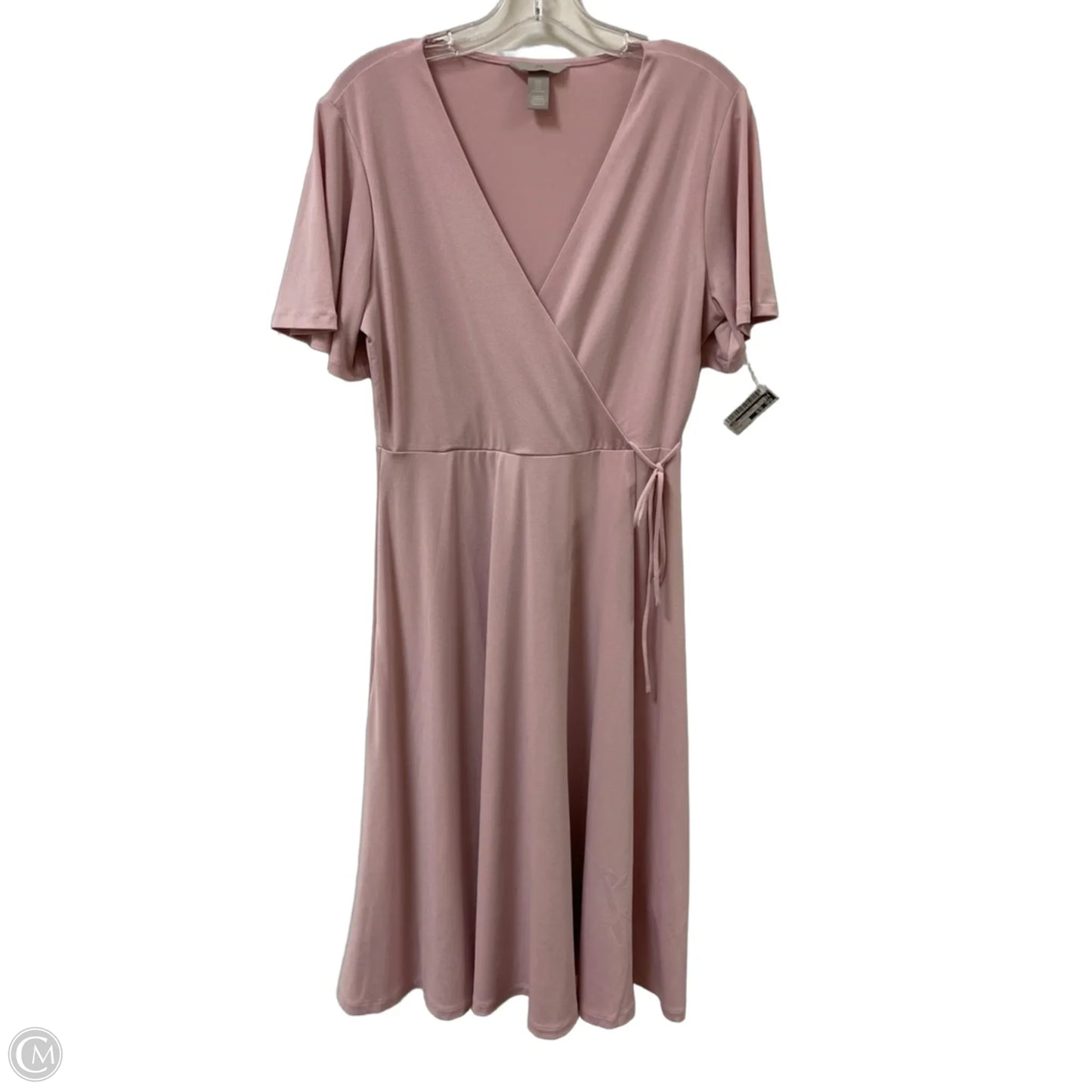 Dress Casual Midi By H&m In Pink, Size: M