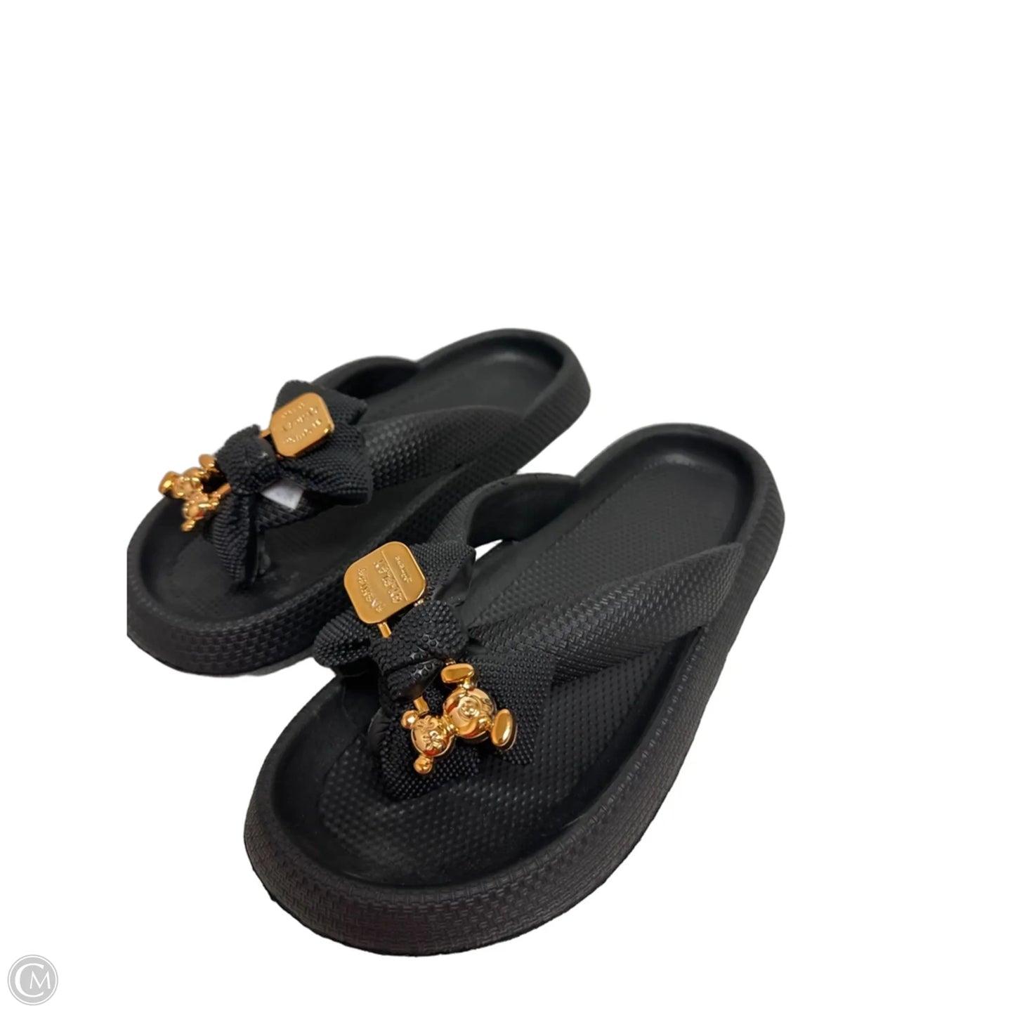 Sandals Flip Flops By Clothes Mentor In Black, Size: 11.5
