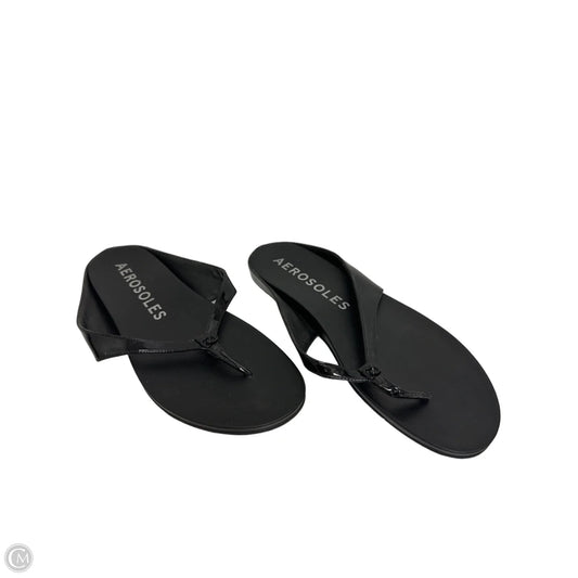 Sandals Flip Flops By Aerosoles In Black, Size: 11