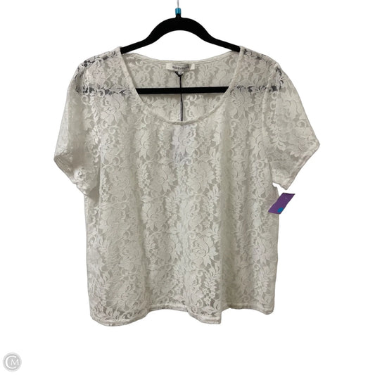 Top Short Sleeve By Rose And Olive In White, Size: L