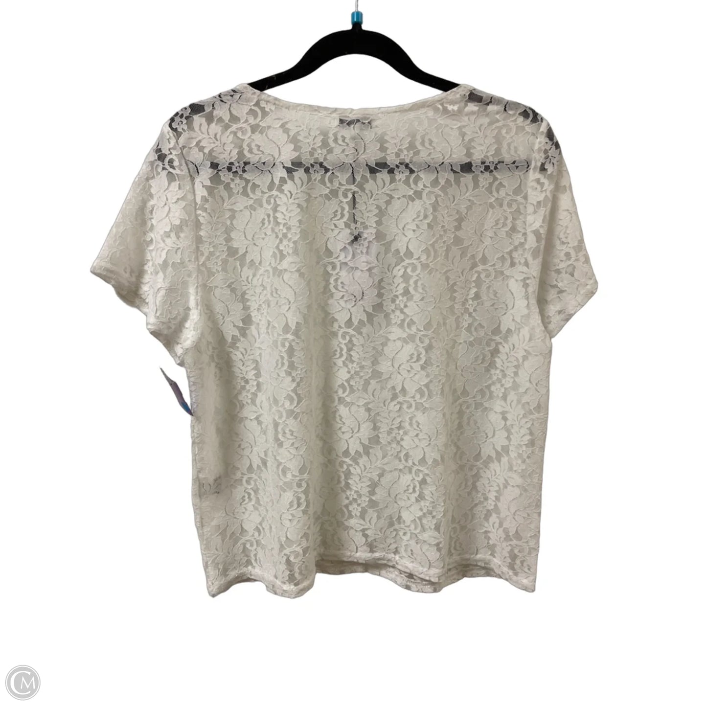 Top Short Sleeve By Rose And Olive In White, Size: L
