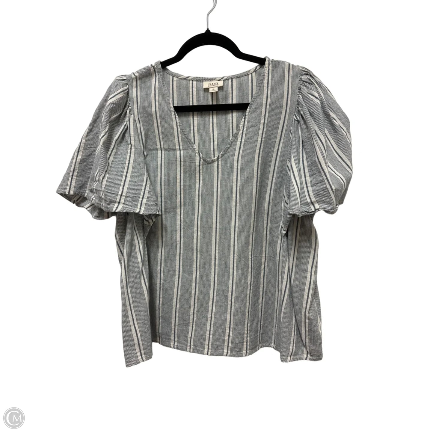 Top Short Sleeve By Ana In Blue, Size: Xl