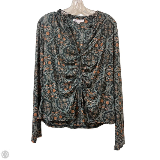 Blouse Long Sleeve By Dr2 In Green, Size: Xl