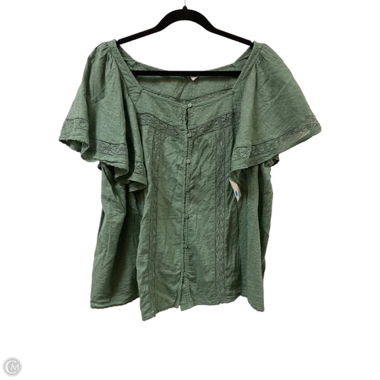 Top Short Sleeve By Old Navy In Green, Size: Xl