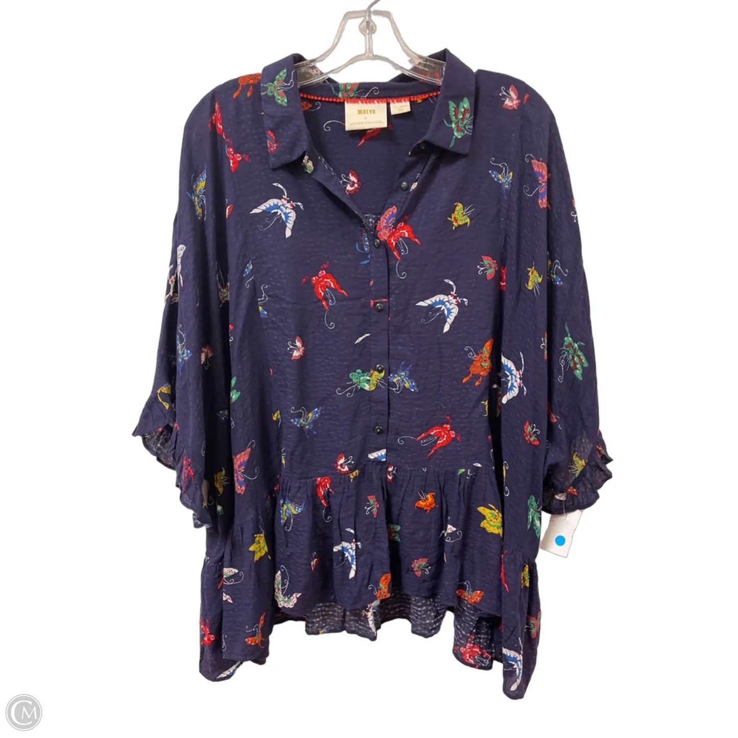Tunic Short Sleeve By Maeve In Blue, Size: Xl