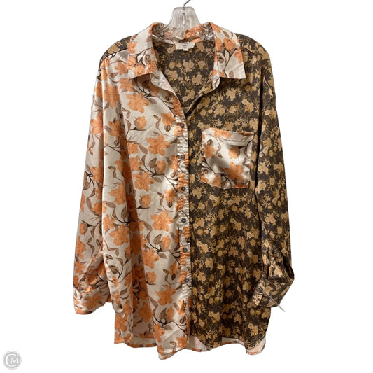 Tunic Long Sleeve By Entro In Yellow, Size: Xl