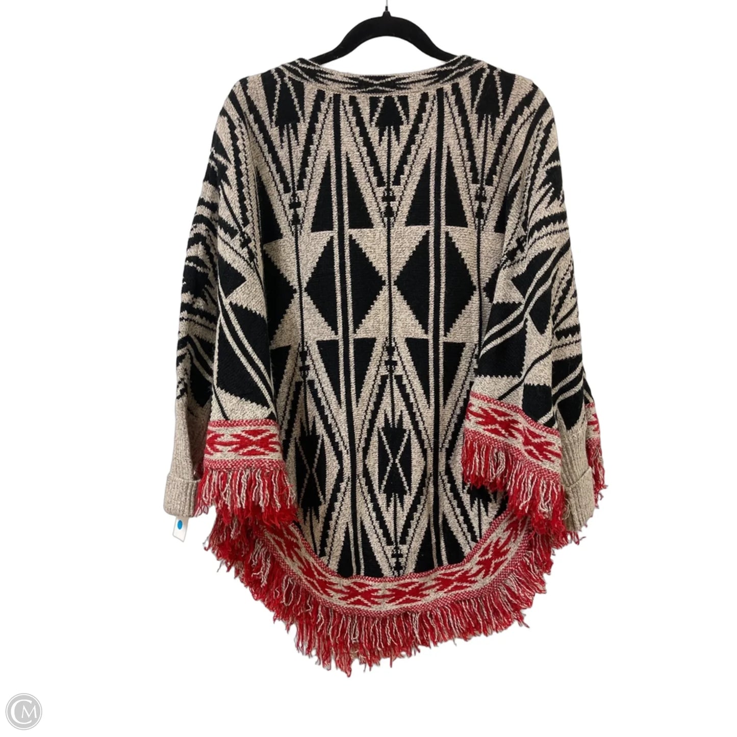 Shawl By Clothes Mentor In Black & Cream, Size: Xl
