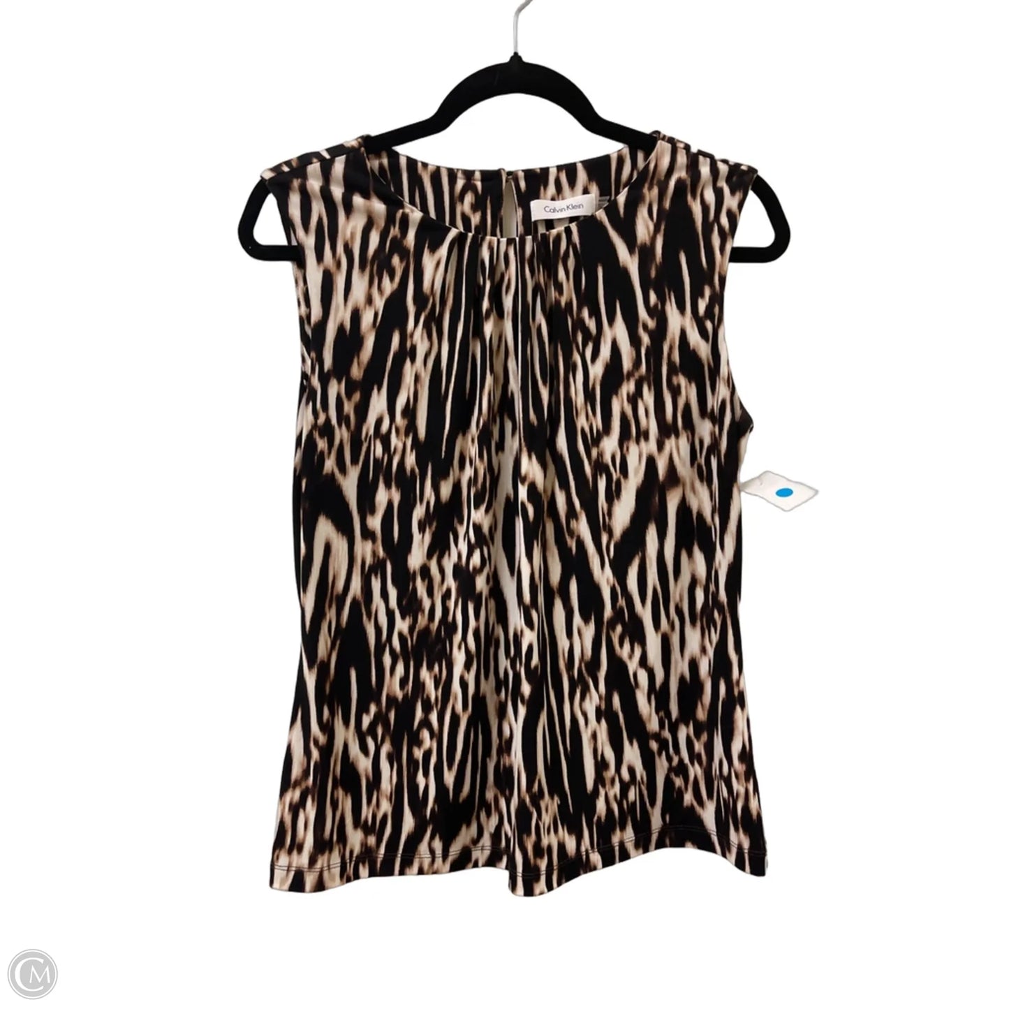 Top Sleeveless By Calvin Klein In Brown, Size: M