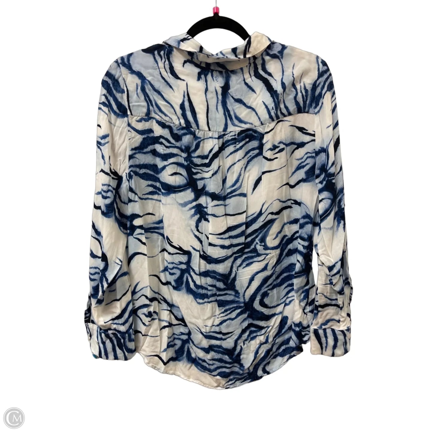 Blouse Long Sleeve By Chicos In Blue, Size: L