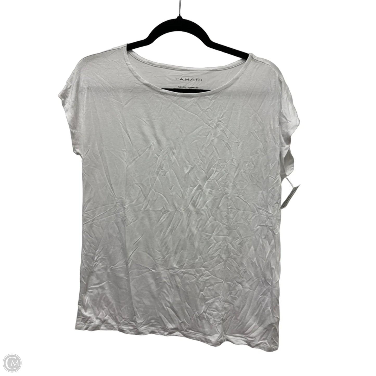 Top Short Sleeve By Tahari In White, Size: M