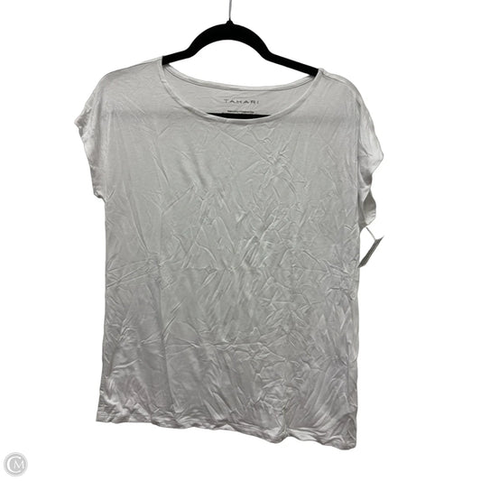 Top Short Sleeve By Tahari In White, Size: M