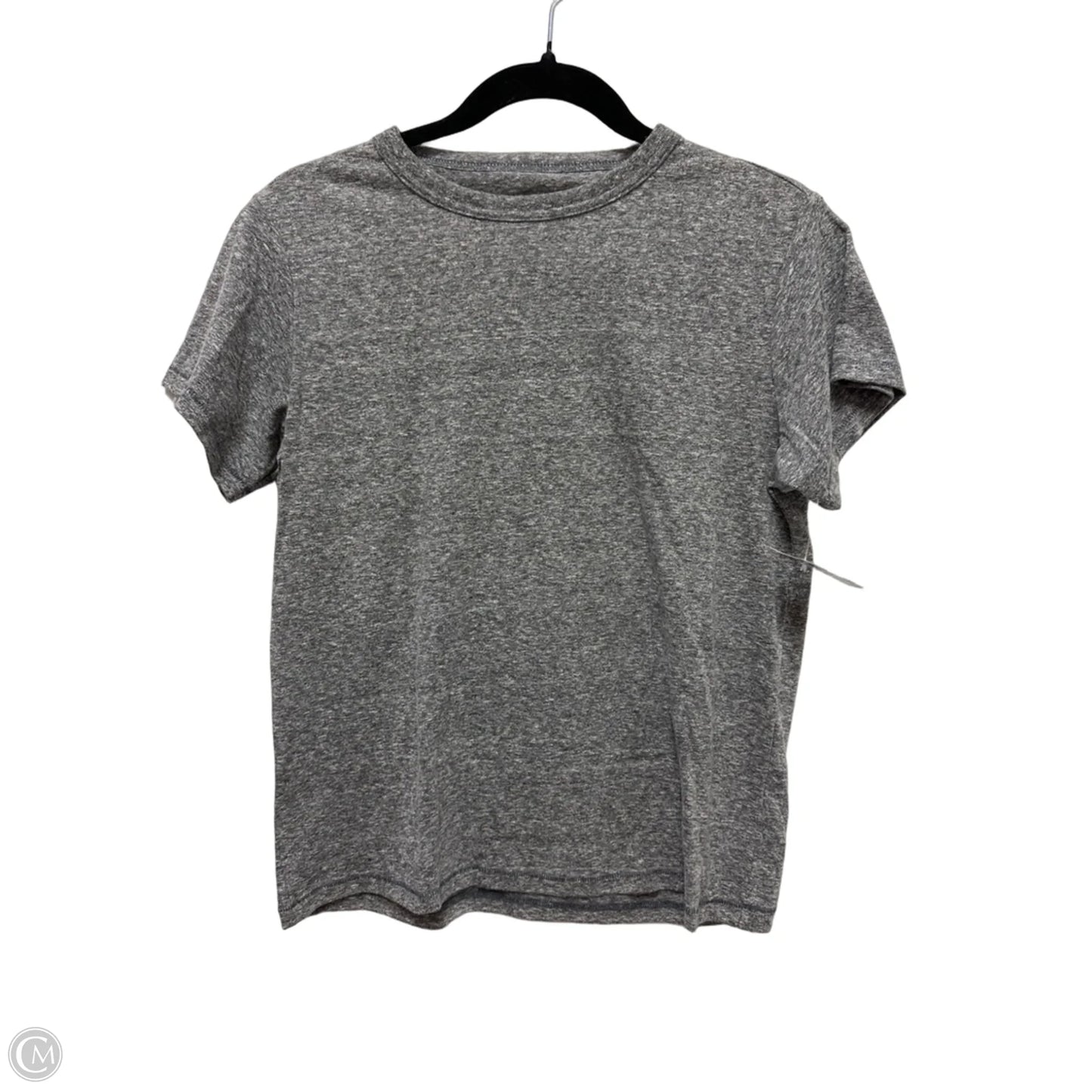 Top Short Sleeve By Free Assembly In Grey, Size: S