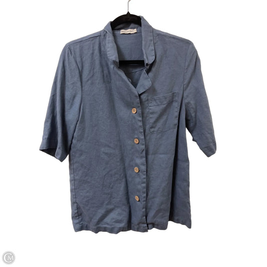 Blouse Short Sleeve By Clothes Mentor In Blue, Size: S
