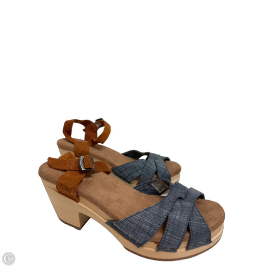 Shoes Heels Block By Toms In Blue, Size: 7