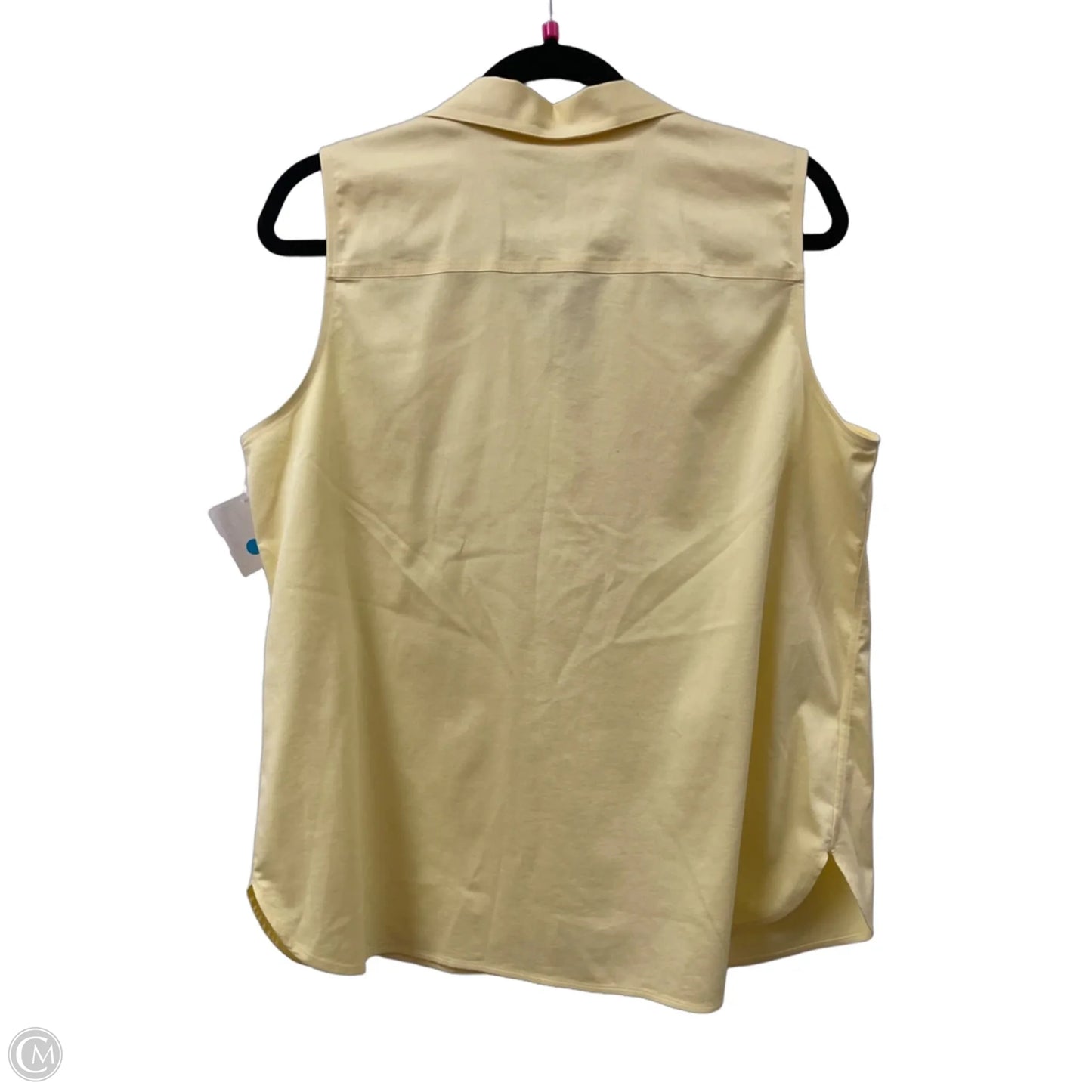 Top Sleeveless By Chicos In Yellow, Size: L