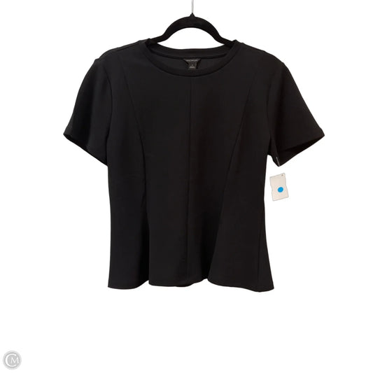Top Short Sleeve By Ann Taylor In Black, Size: M