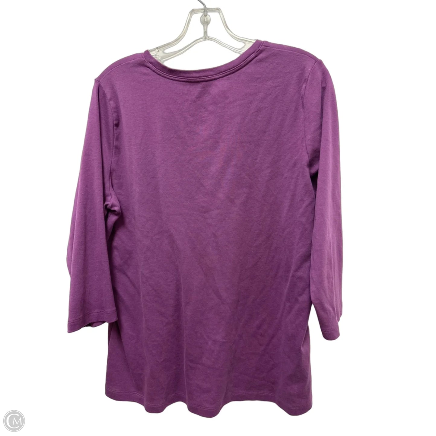 Top Long Sleeve By St Johns Bay In Purple, Size: Xl
