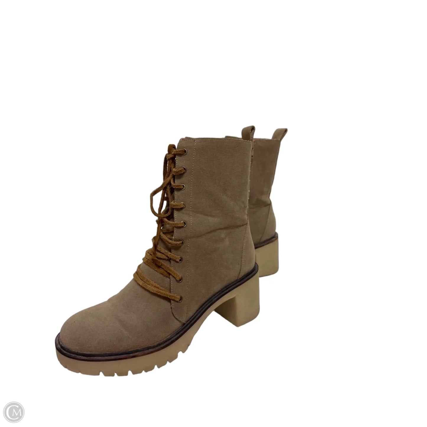 Boots Combat By Clothes Mentor In Tan, Size: 7