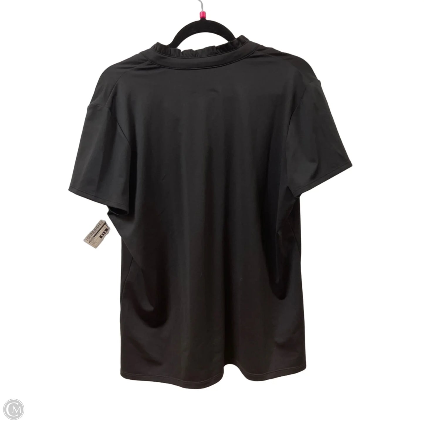 Athletic Top Short Sleeve By Chicos In Black, Size: L