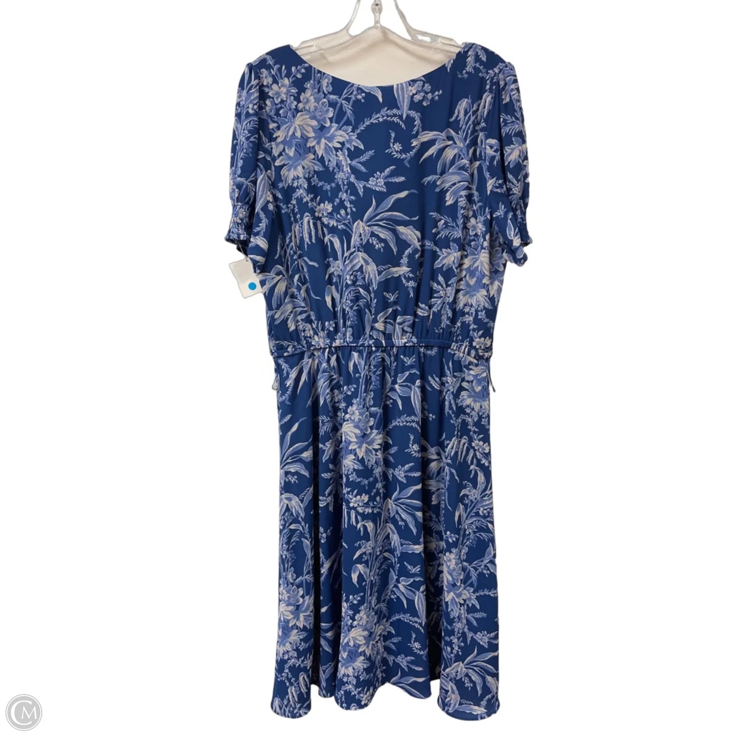 Dress Casual Midi By Talbots In Blue, Size: L
