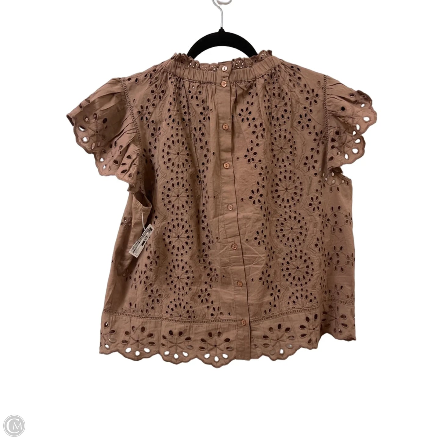 Top Short Sleeve By Clothes Mentor In Brown, Size: M