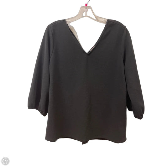 Top Long Sleeve By Chicos In Black, Size: L