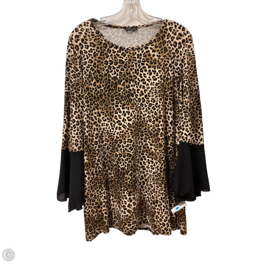 Top Long Sleeve By Clothes Mentor In Animal Print, Size: 3x