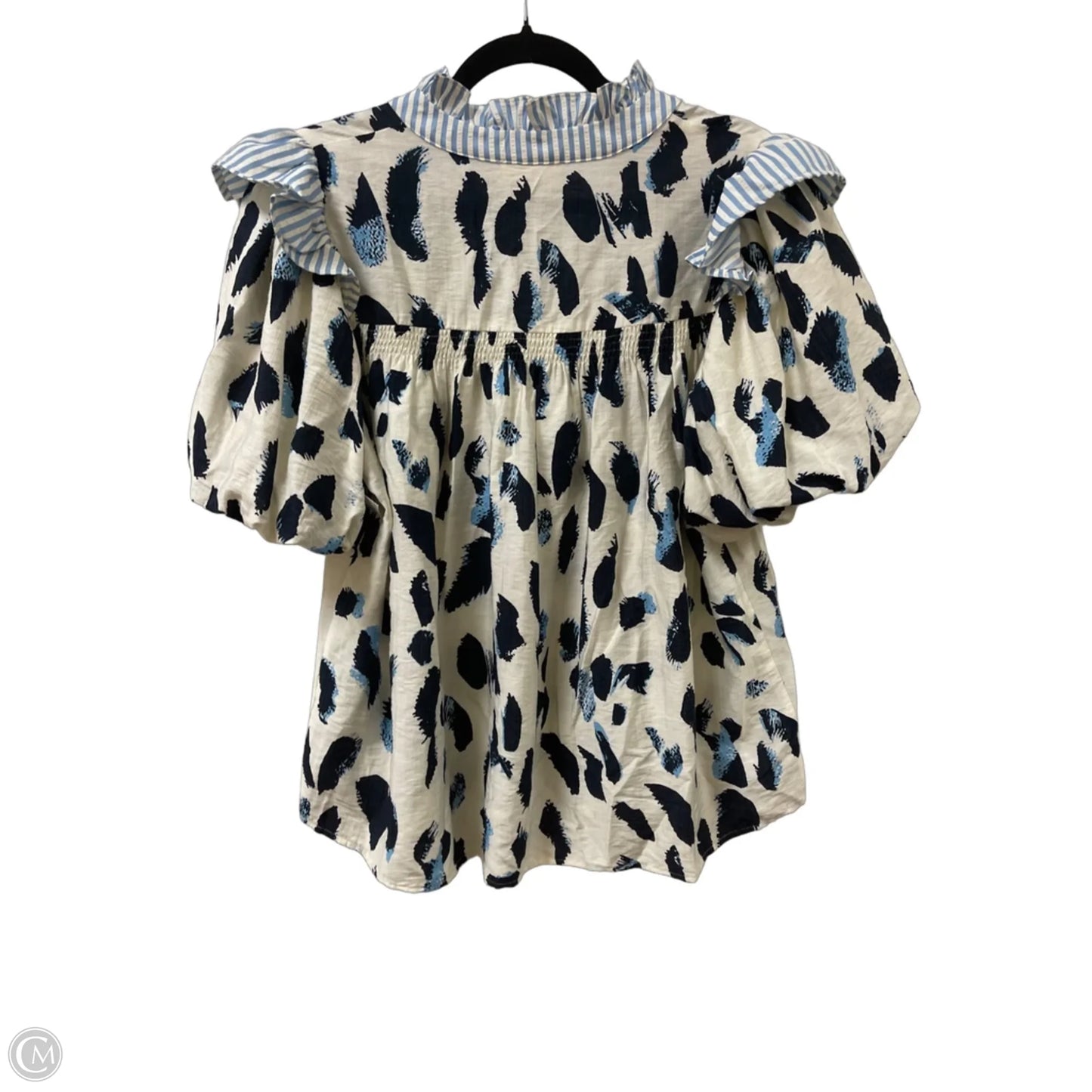 Top Short Sleeve By Entro In Navy, Size: M