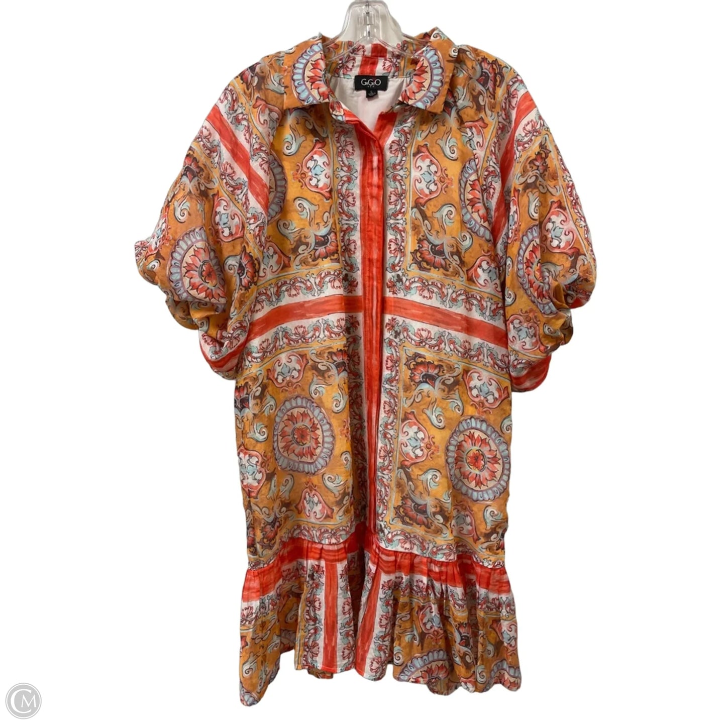 Dress Casual Midi By Clothes Mentor In Orange, Size: L