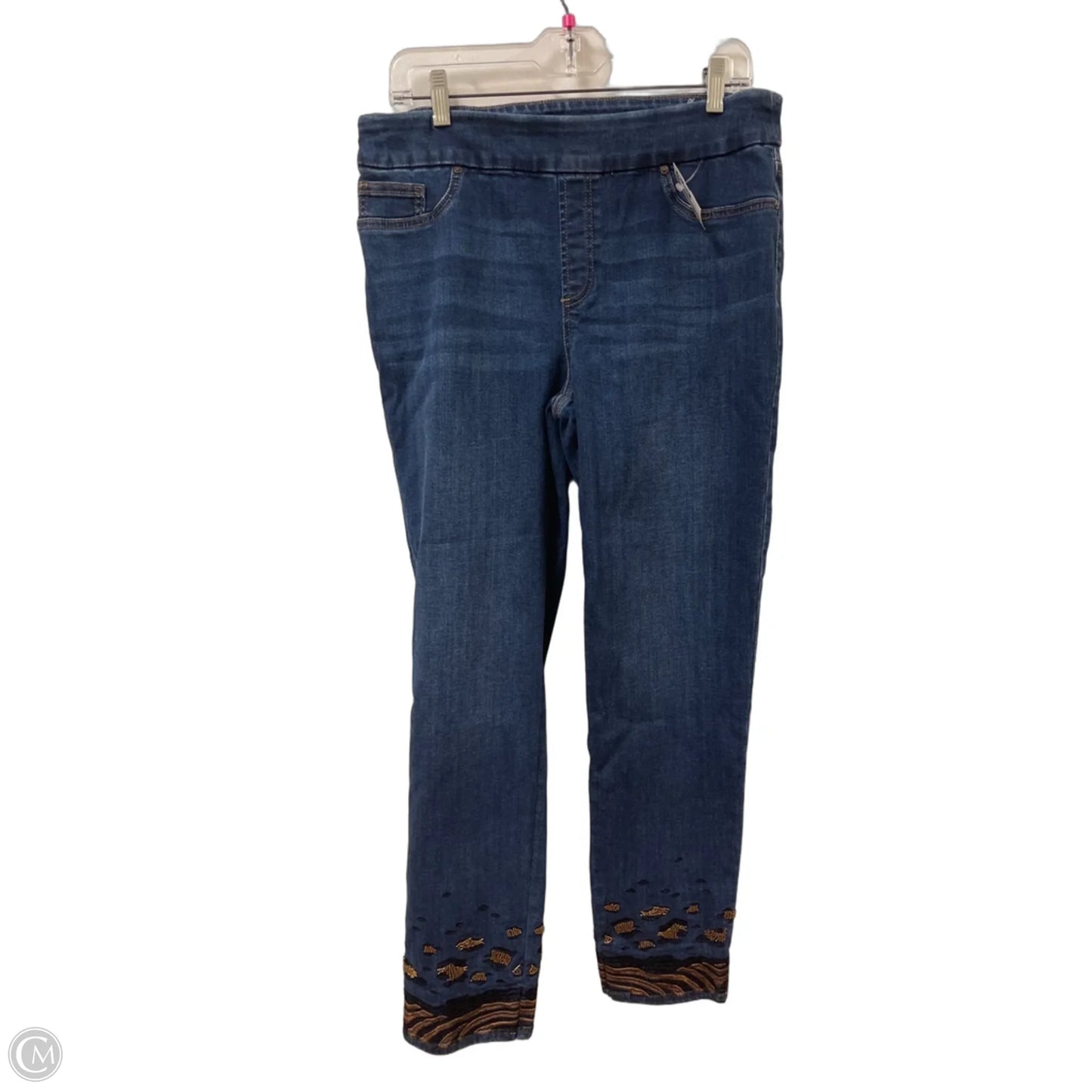 Pants Leggings By Chicos In Blue Denim, Size: 10