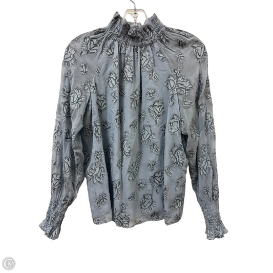 Top Long Sleeve By Rebecca Taylor In Blue, Size: Xs