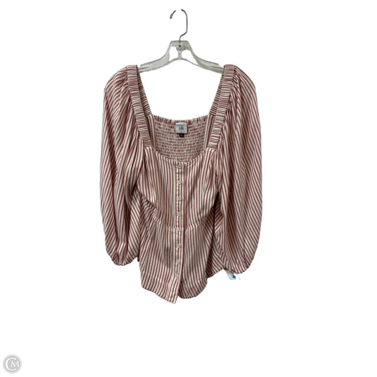 Top Long Sleeve By Cabi In Orange, Size: M