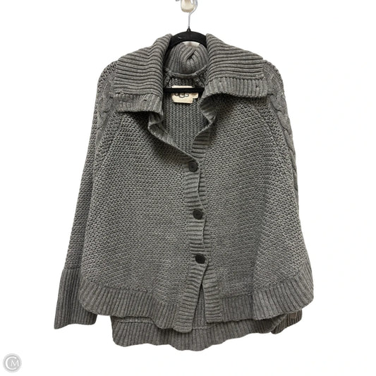 Sweater Cardigan Designer By Ugg In Grey, Size: L